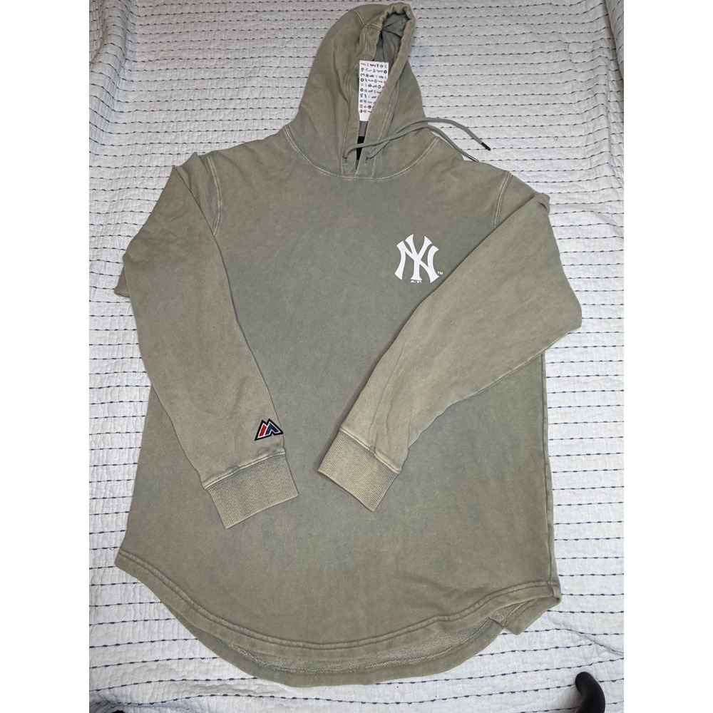 Majestic MLB New York Yankees Hoodie Snow Wash Pale Sage Culture Kings XL NEW